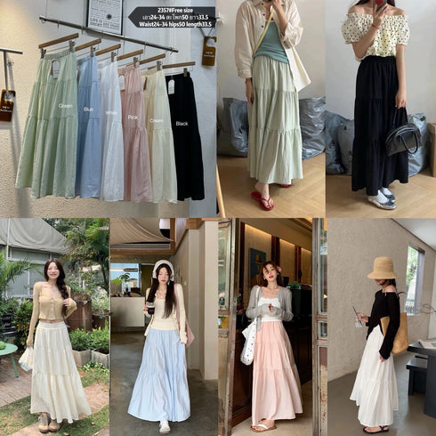 Spring Layer Long Skirts